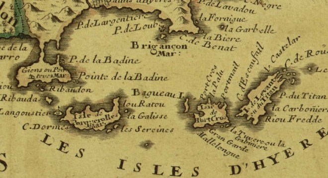 Brégançon Îles_d'Hyères_old_map