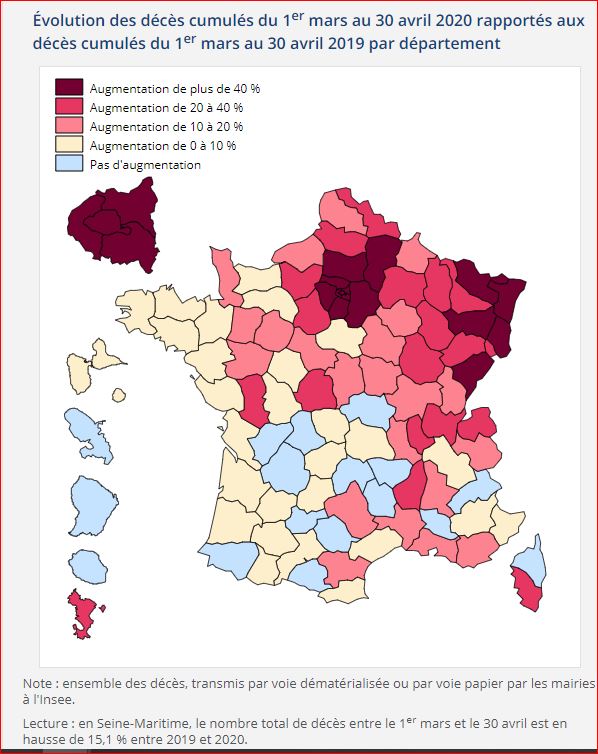 insee covid disparité géographique sommet pic